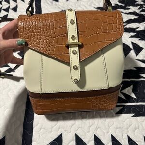 House of Harlow 1960 Brown and Cream Mini Bag